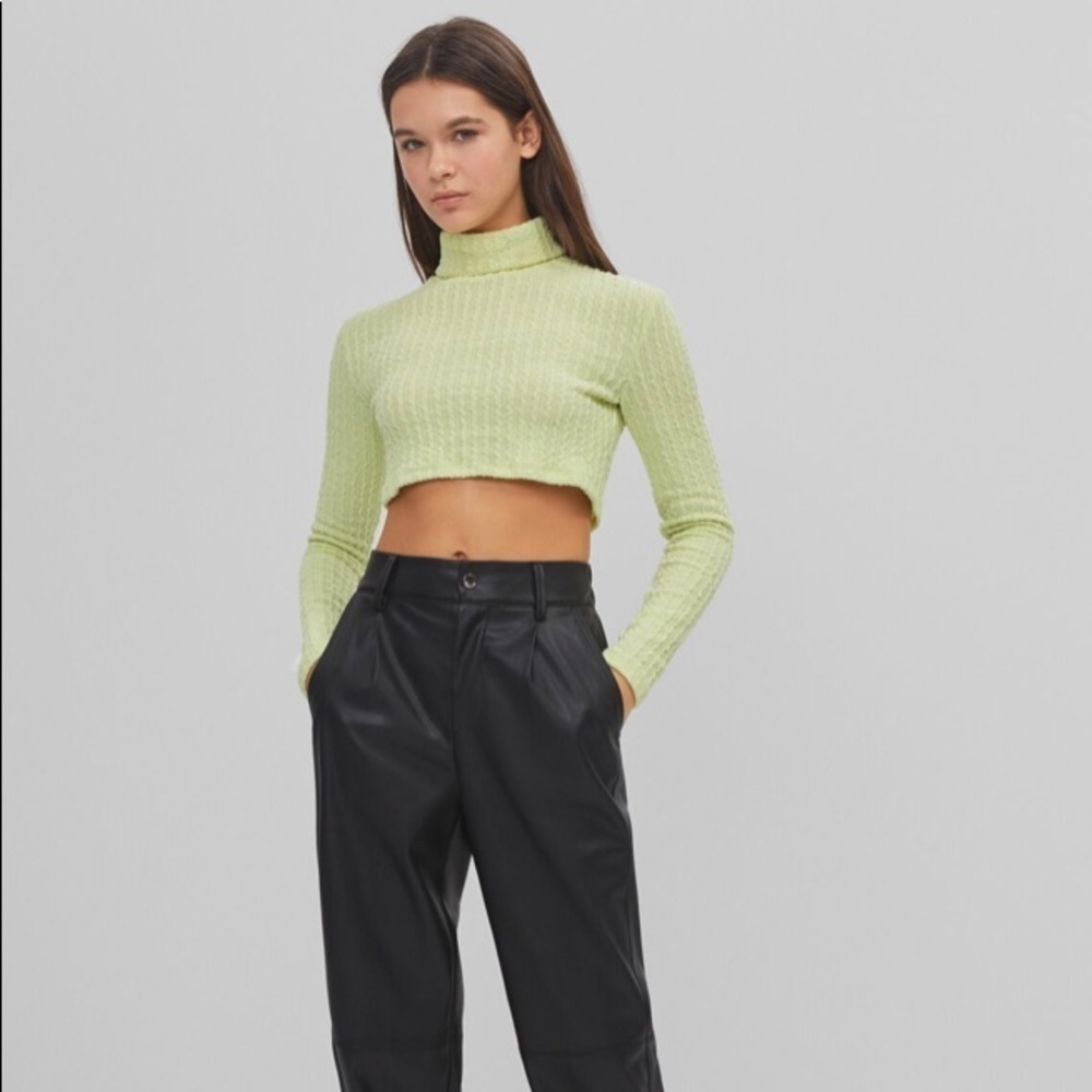 Bershka Cropped Turtleneck Sweater